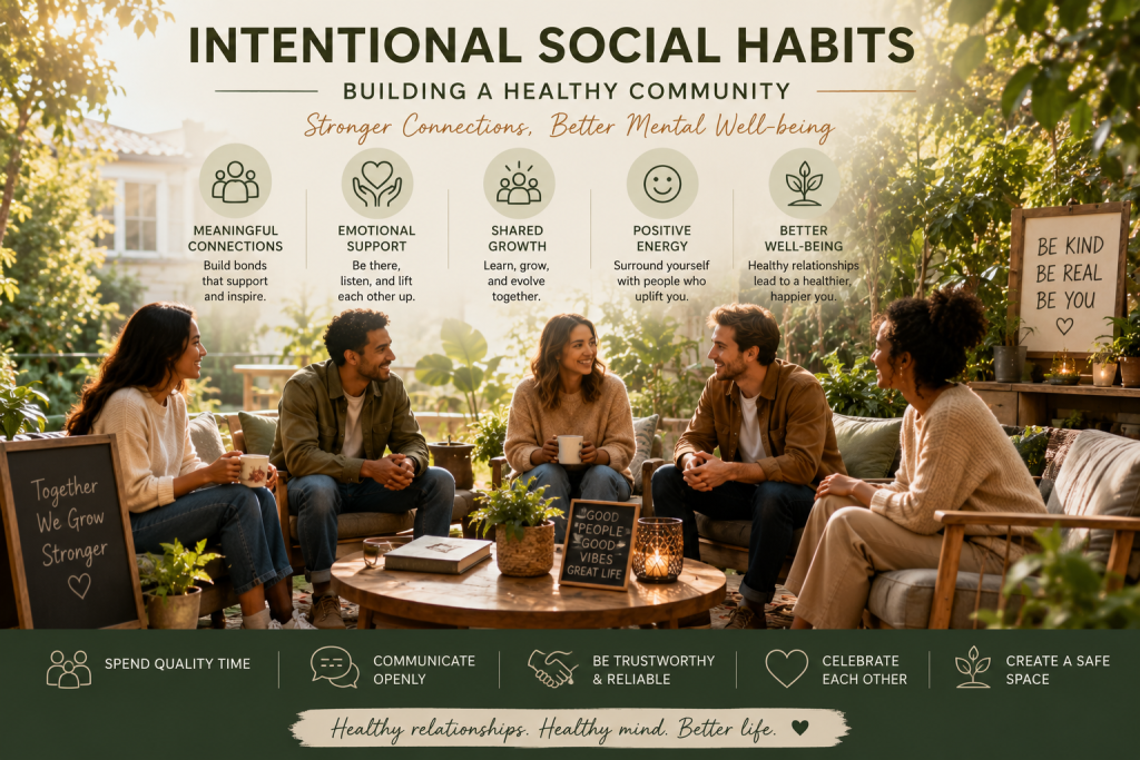 Intentional lifestyle habits and building a healthy community for mental well-being