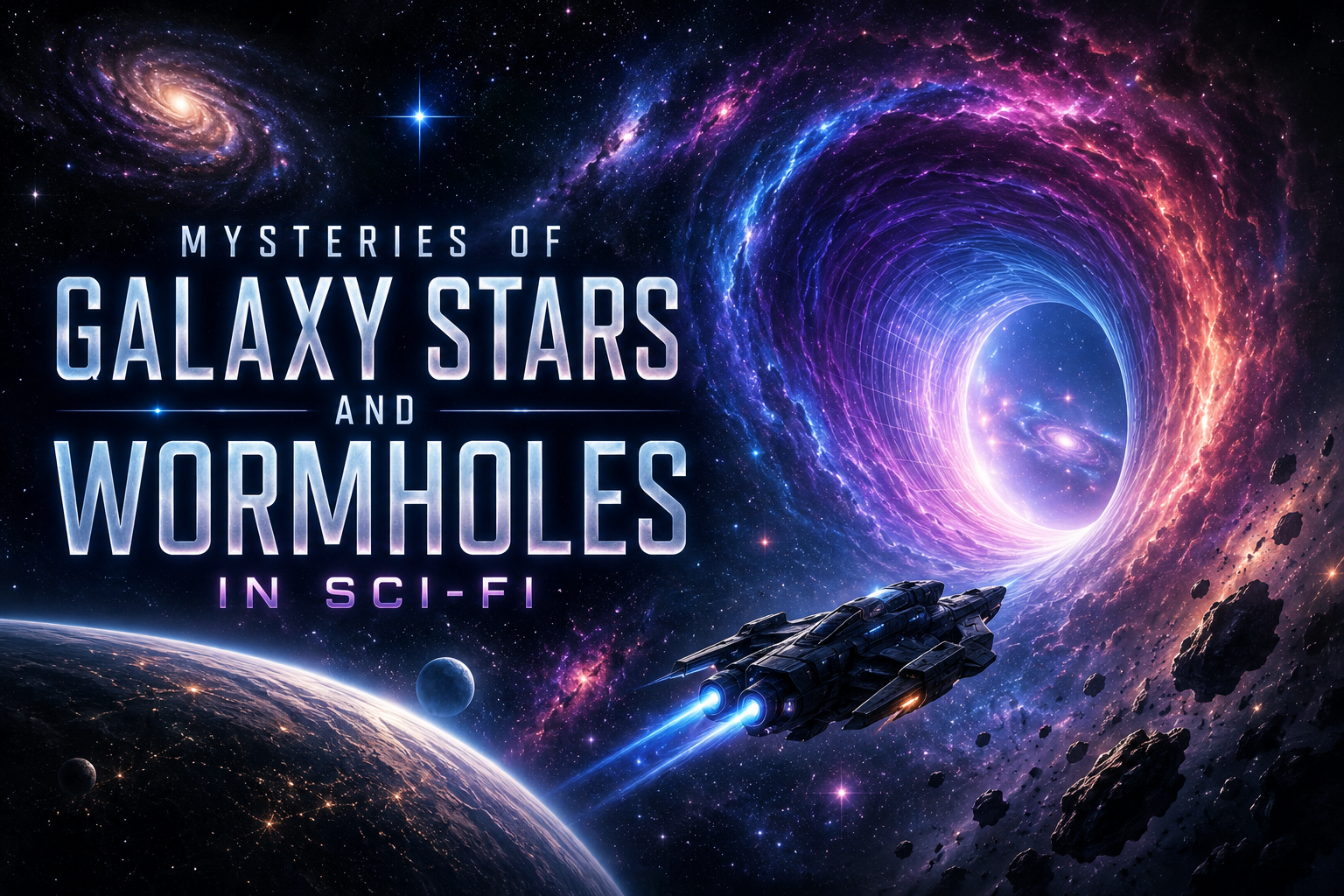 Mysteries of Galaxy Stars and Wormholes in Sci-Fi