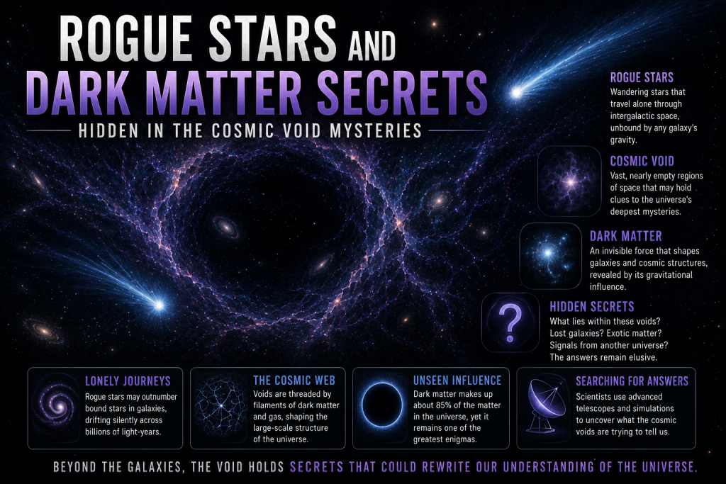 Rogue stars and dark matter secrets hidden in the cosmic void mysteries