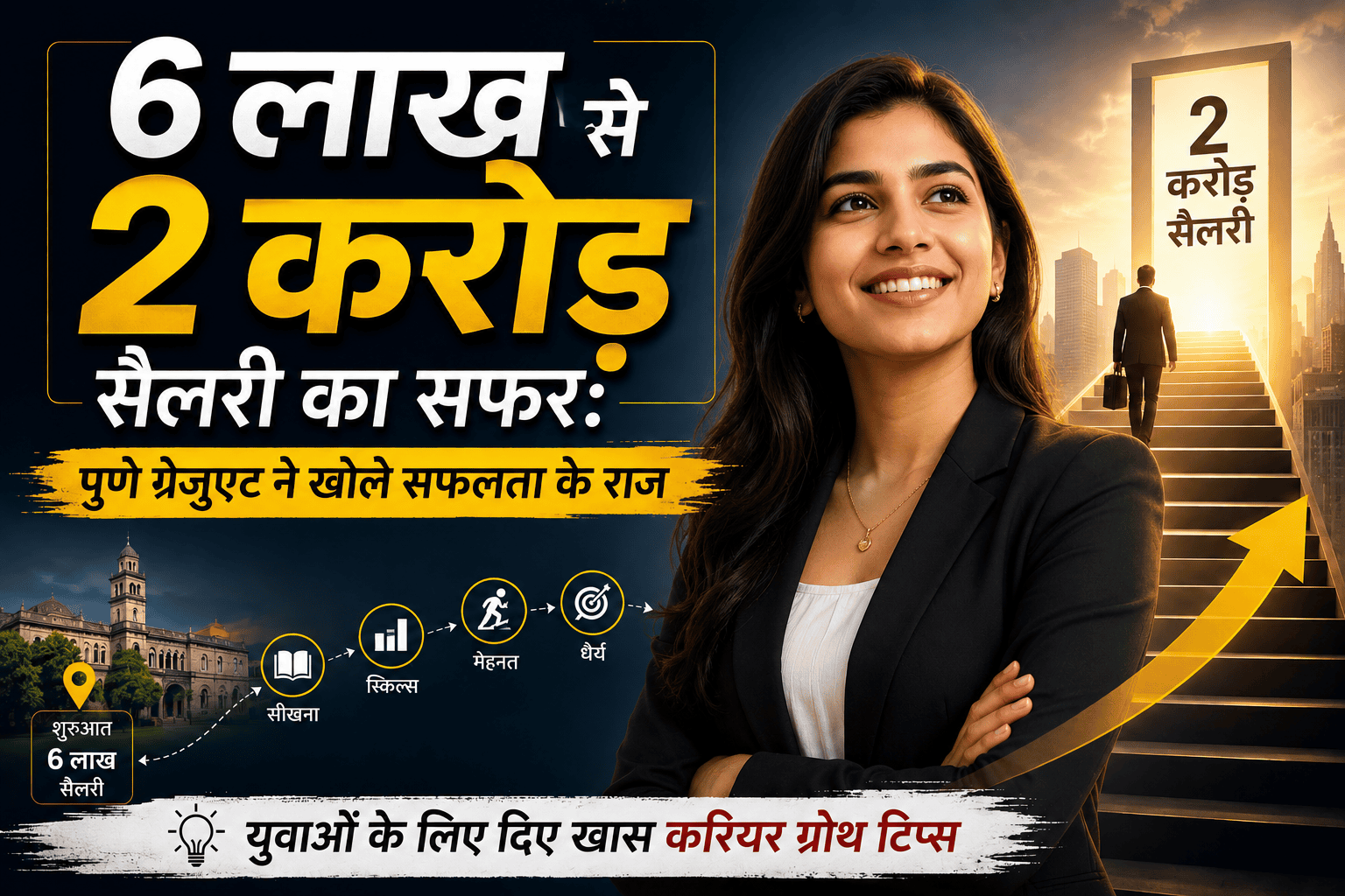 6 लाख से 2 करोड़ सैलरी का सफर: पुणे ग्रेजुएट ने खोले सफलता के राज, युवाओं के लिए दिए खास करियर ग्रोथ टिप्स