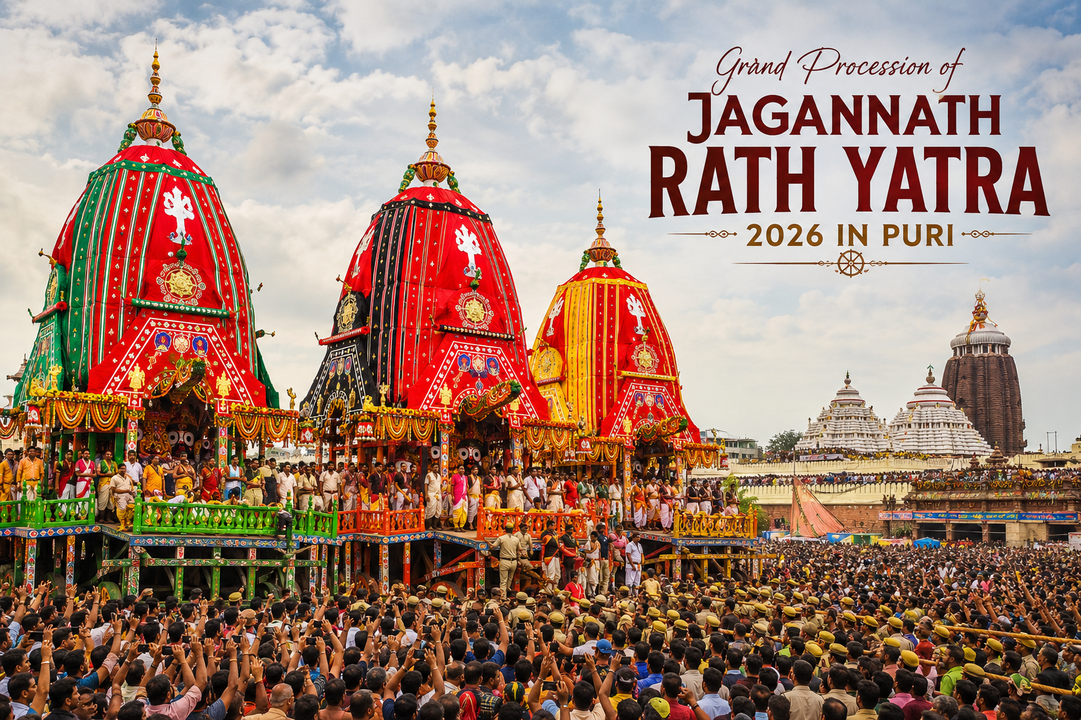 Grand Procession of Jagannath Rath Yatra 2026 in Puri