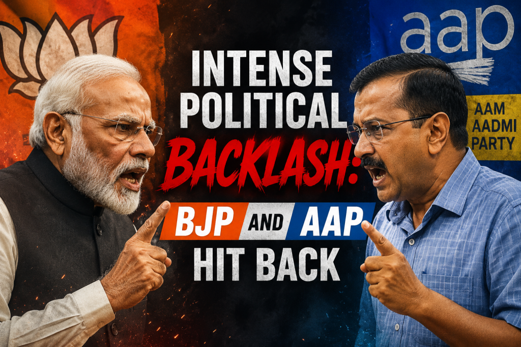 the ruling Bharatiya Janata Party (BJP) and AAP angry with each other