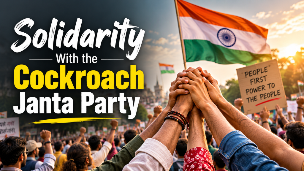 Adding a unique layer to this unrest is the emergence of the "Cockroach Janta Party" (CJP)—a youth-led, grassroots movement symbolizing the resilience of students who refuse to be crushed by a flawed system.
