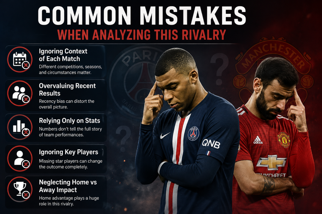 discussing PSG vs Man United, analysts and fans occasionally fall into specific traps.
